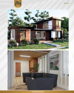 تصویر 2 خانه پیش ساخته مسکونی مدرن 2 طبقه